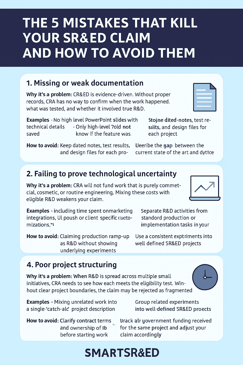 The 5 Mistakes That Kill Your SR&ED Claim and How to Avoid Them