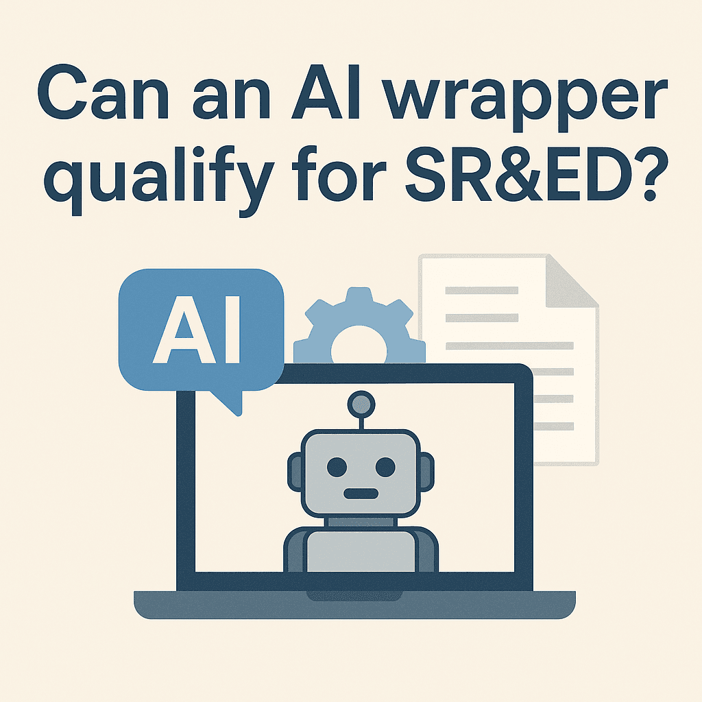 Can an AI wrapper qualify for SR&ED?